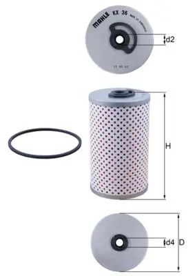 MAHLE KX36D Фильтр топливный