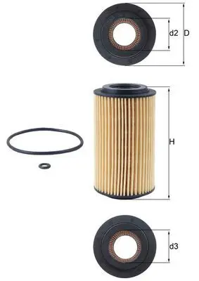 MAHLE OX153D1 Фильтр