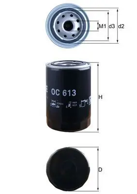 MAHLE OC613 Фильтр масляный Citroen, Fiat,