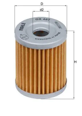 MAHLE OX407 Фильтр масляный