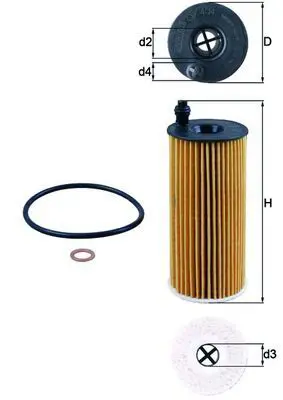 MAHLE OX404D Фильтр масляный BMW: 1-serie