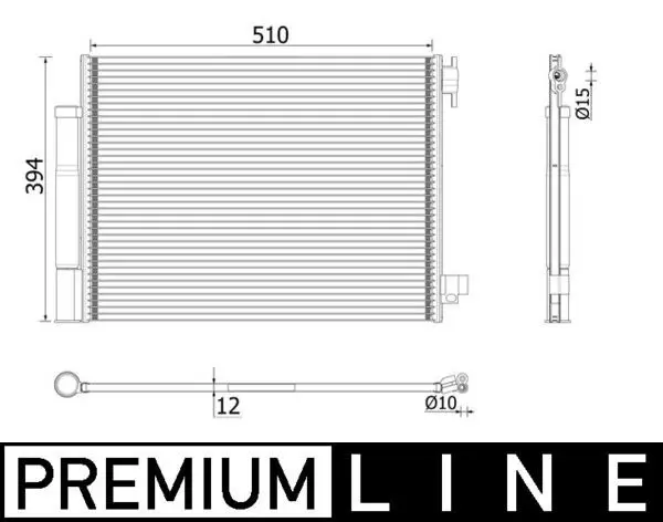 MAHLE AC73000P Конденсатор, кондиционер