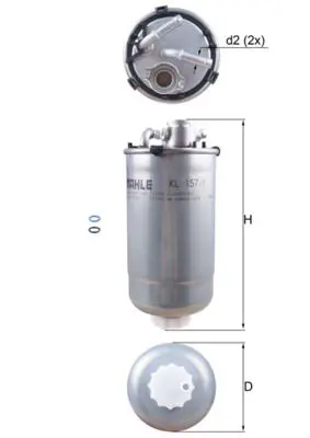 MAHLE KL1571D Фильтр топливный
