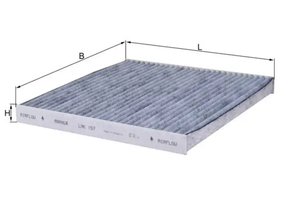 MAHLE LAK157 Фильтр салона угольный.