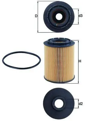MAHLE OX160D Фильтр масляный AUDI: A6
