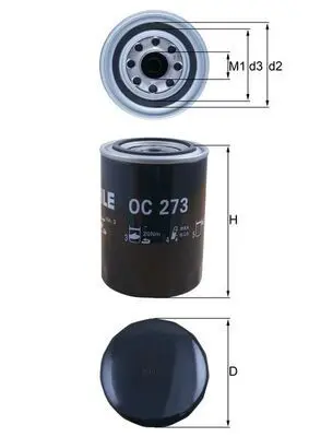 MAHLE OC273 Фильтр масляный