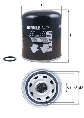 MAHLE AL24 Кассета воздухоосушителя с