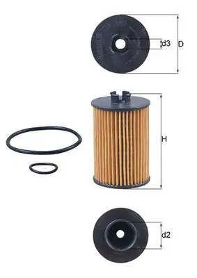 MAHLE OX382D Фильтр масляный MERCEDES-BENZ: