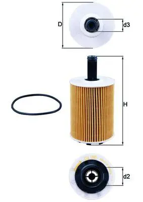 MAHLE OX188D Фильтр масляный VW T5
