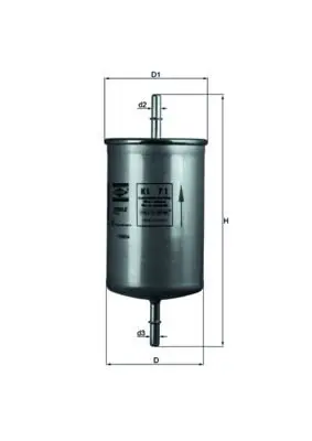 MAHLE KL71 Фильтр топливный MITSUBISHI: