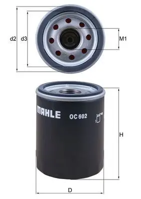 MAHLE OC602 Фильтр масляный LAND ROVER
