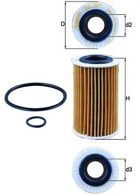 MAHLE OX209D Фильтр масляный