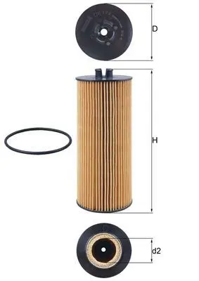 MAHLE OX174D Фильтр масляный для грузовых