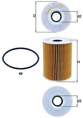 MAHLE OX254D1 Фильтр