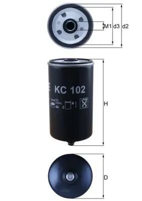 MAHLE KC102 Фильтр топливный