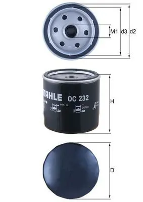 MAHLE OC232 Фильтр масляный FORD: FIESTA