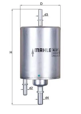 MAHLE KL571 Фильтр топливный AUDI: A4 04-,