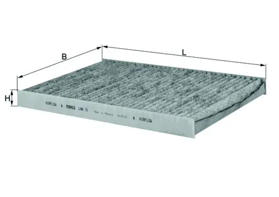 MAHLE LAK31 Фильтр салона угольный. AUDI: