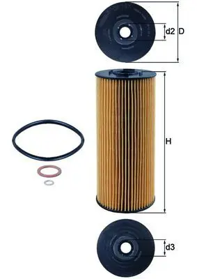 MAHLE OX137D Масляный фильтр