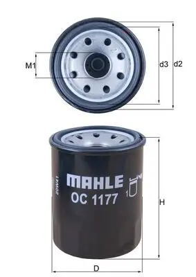 MAHLE OC1177 Фильтр масляный SUBARU: BRZ 12