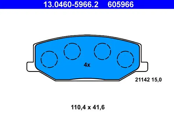 Ate 13046059662 Колодки тормозные дисковые