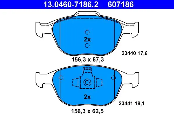 13.0460-7186.2 Колодки тормозные дисковые