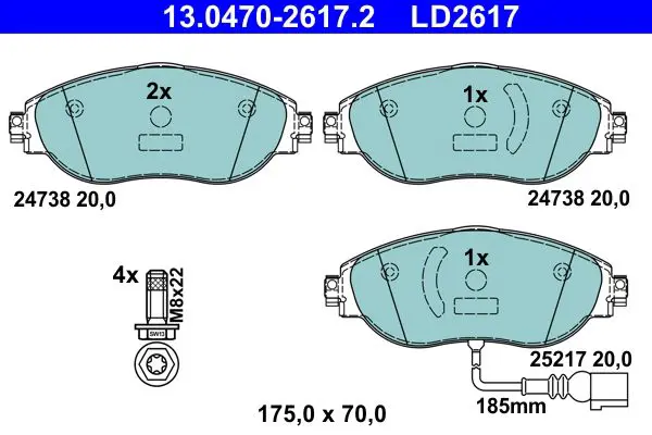 13.0470-2617.2 Колодки тормозные керамические