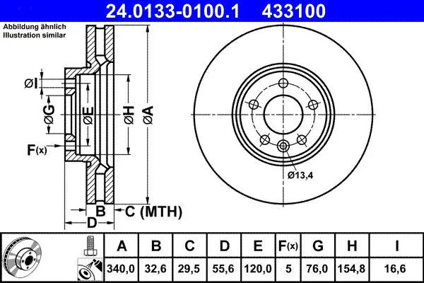24.0133-0100.1 Диск тормозной VOLKSWAGEN