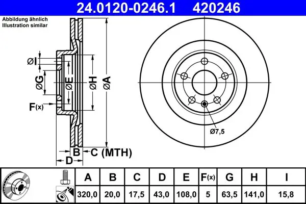 24.0120-0246.1 Диск тормозной задн VOLVO