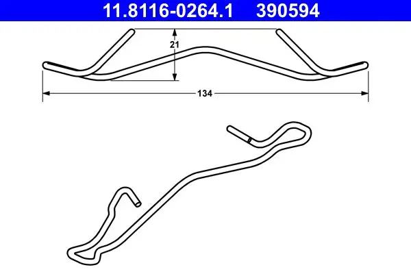 11.8116-0264.1 Пружина тормозного суппорта