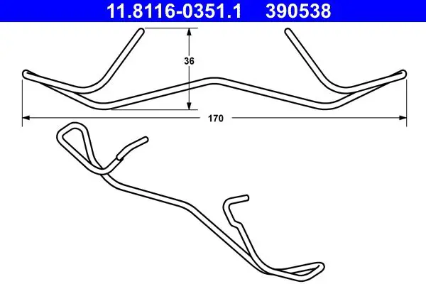 11.8116-0351.1 Пружина прижимная тормозного