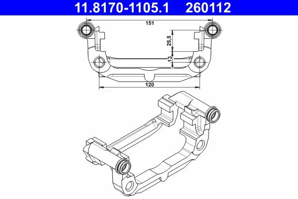11.8170-1105.1 Кронштейн, корпус скобы