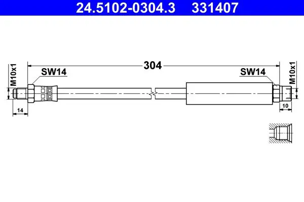 24.5102-0304.3 24510203043 Шланг тормозной