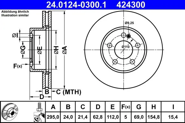 24.0124-0300.1 Диск тормозной перед MB C