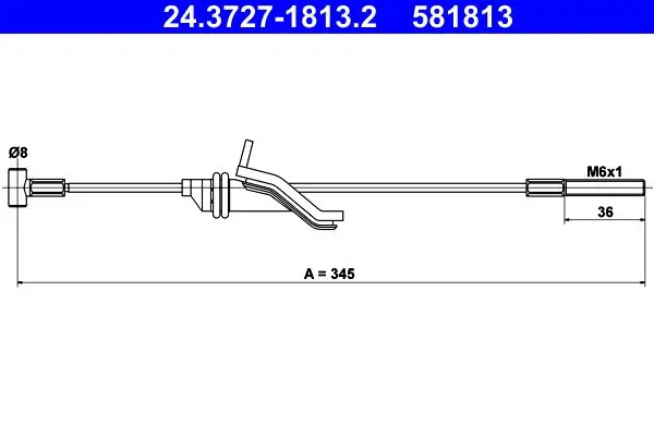 24372718132 Cable, parking brake