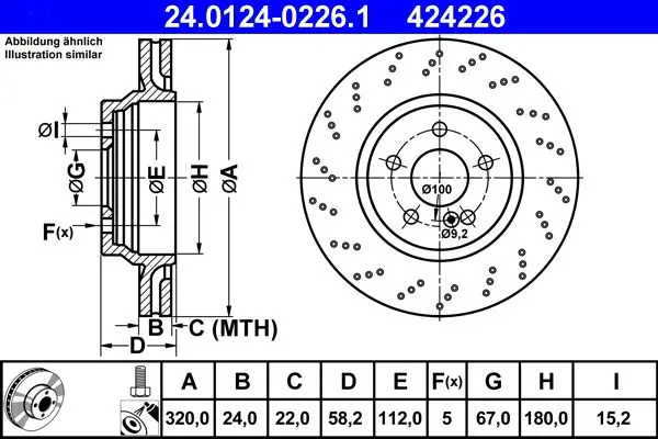 ATE 24012402261 Тормозной диск