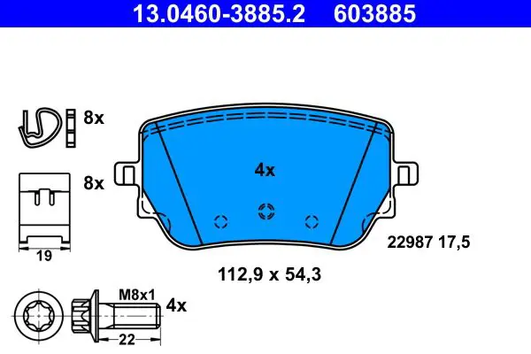 13.0460-3885.2 Колодки тормозные R MB