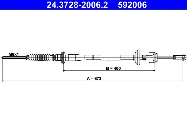 24.3728-2006.2 Трос, управление сцеплением
