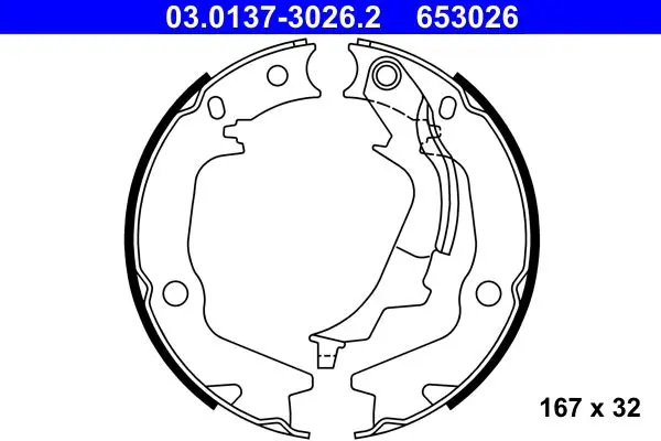 ATE 03013730262 Комлект тормозных накладок