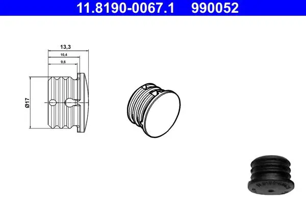 ATE 11819000671 Колпак защитный VAG 7D0 615