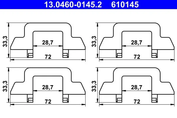 13.0460-0145.2 Монтажный комплект передних