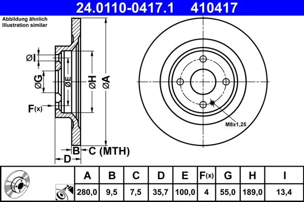 24.0110-0417.1 Тормозной диск