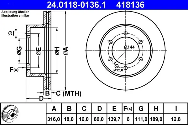 24.0118-0136.1 Тормозной диск