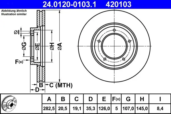 ATE 24012001031 Тормозной диск