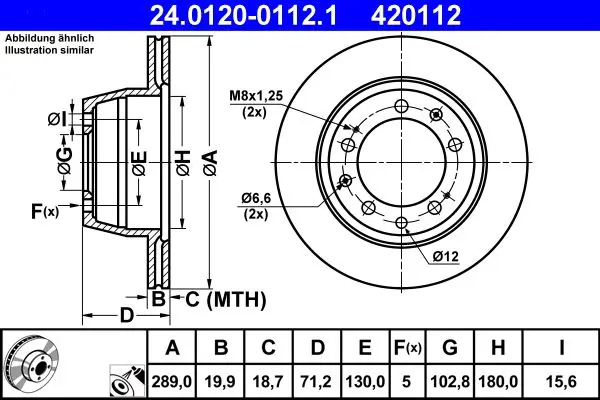 ATE 24012001121 Тормозной диск