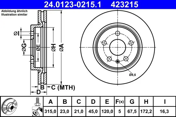 24.0123-0215.1 Тормозной диск