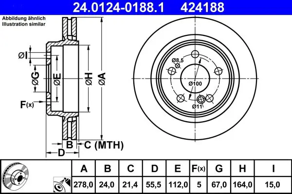 24.0124-0188.1 Тормозной диск