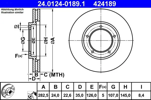24.0124-0189.1 Тормозной диск