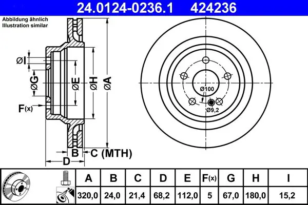 ATE 24012402361 Диск тормозной