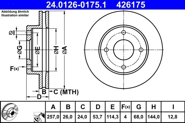 24.0126-0175.1 Тормозной диск